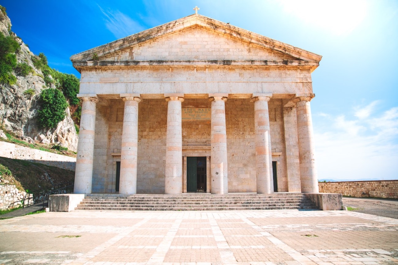 Church located inside Old Venetian Fortress, Corfu Greece. Photo by Christopher Alvarenga via Unsplash